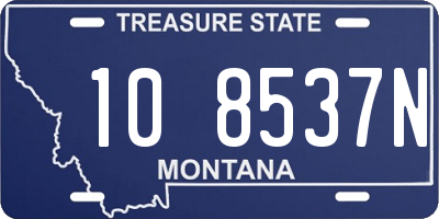 MT license plate 108537N