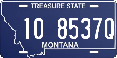 MT license plate 108537Q