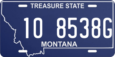 MT license plate 108538G