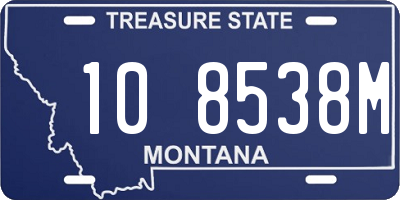 MT license plate 108538M