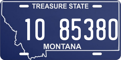 MT license plate 108538O