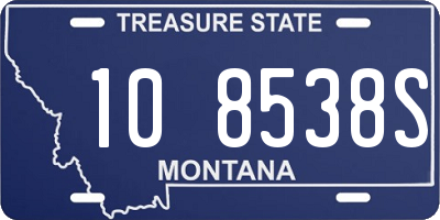 MT license plate 108538S