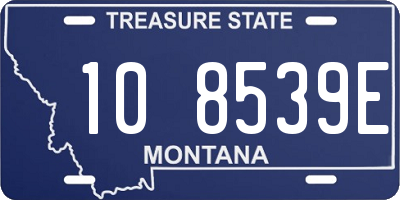 MT license plate 108539E