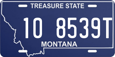 MT license plate 108539T