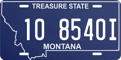 MT license plate 108540I