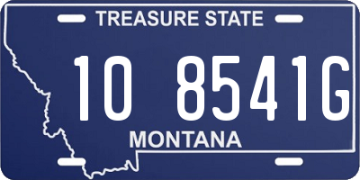 MT license plate 108541G