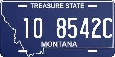 MT license plate 108542C