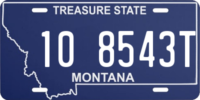 MT license plate 108543T