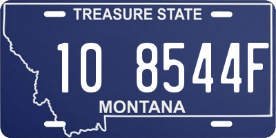 MT license plate 108544F