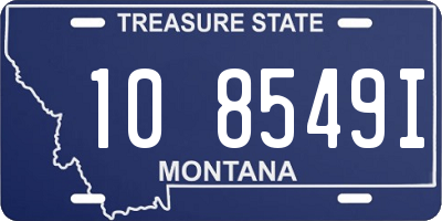 MT license plate 108549I