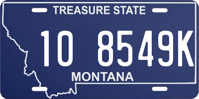 MT license plate 108549K