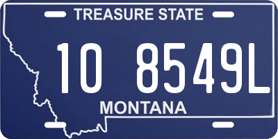 MT license plate 108549L