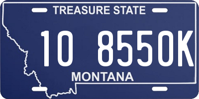 MT license plate 108550K