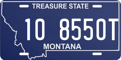 MT license plate 108550T