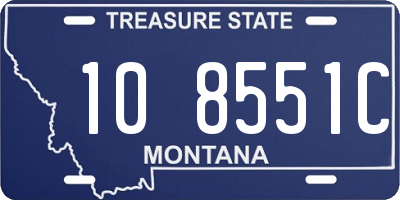 MT license plate 108551C