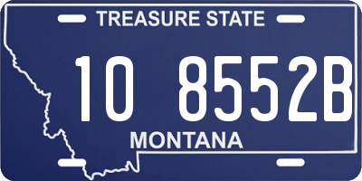 MT license plate 108552B