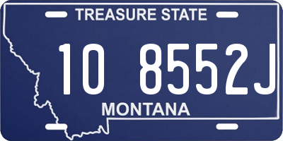 MT license plate 108552J