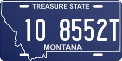 MT license plate 108552T