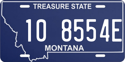 MT license plate 108554E