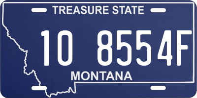 MT license plate 108554F