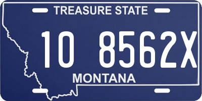 MT license plate 108562X