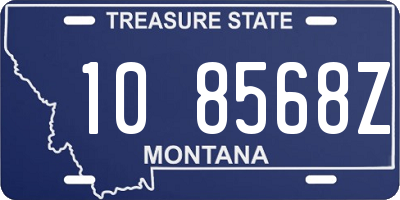 MT license plate 108568Z