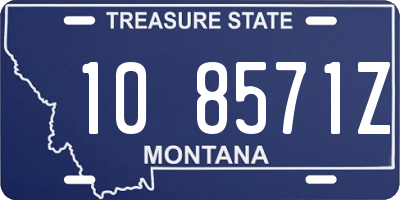 MT license plate 108571Z