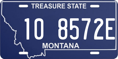 MT license plate 108572E