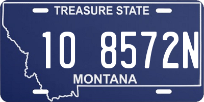 MT license plate 108572N