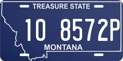 MT license plate 108572P