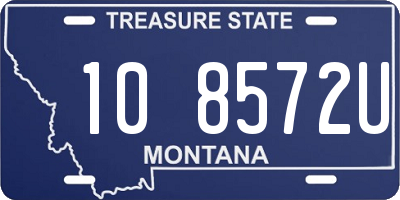 MT license plate 108572U