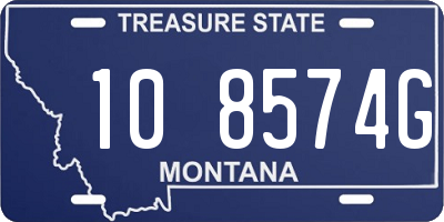 MT license plate 108574G