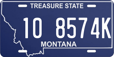 MT license plate 108574K