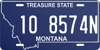 MT license plate 108574N