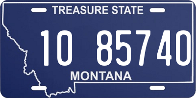 MT license plate 108574O