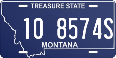 MT license plate 108574S