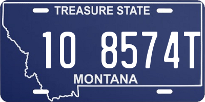 MT license plate 108574T