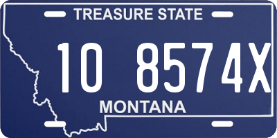 MT license plate 108574X