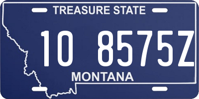 MT license plate 108575Z