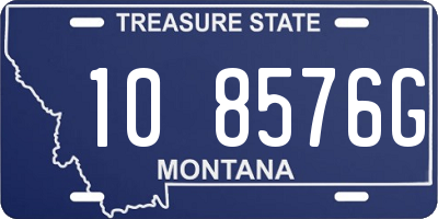 MT license plate 108576G