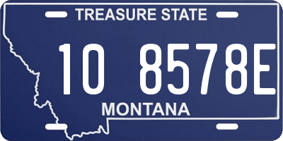 MT license plate 108578E