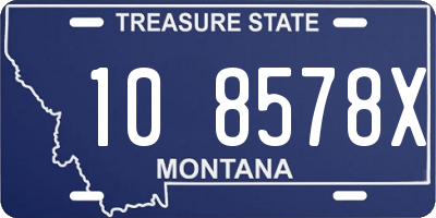 MT license plate 108578X