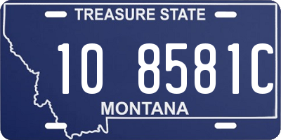 MT license plate 108581C