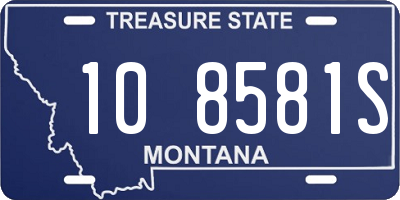 MT license plate 108581S