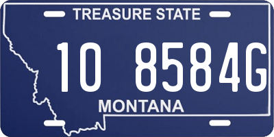 MT license plate 108584G