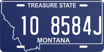 MT license plate 108584J