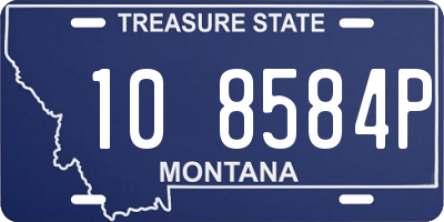 MT license plate 108584P