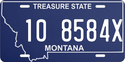 MT license plate 108584X