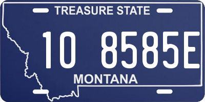 MT license plate 108585E