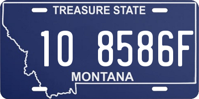 MT license plate 108586F